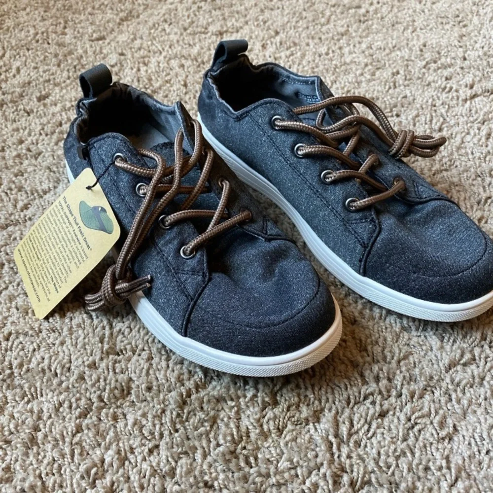 Spenco Santa Clara Shoes Womens Sz 7.5 B Black Lace Up Arch Support Casual NWT - Picture 1 of 8